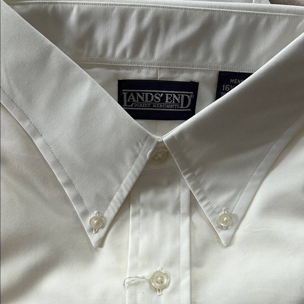 Lands' End Men's White Shirt-NEW!